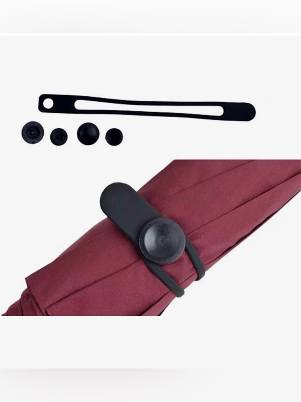 DraCra Umbrella Replacement Straps Black Quick Release Ties Set of 3